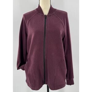 Lululemon Pleat to Street Jacket Size 8 Heathered Burgundy Swing Bomber